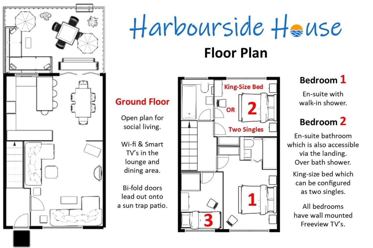 Harbourside House - Great Location - Parking - 2 En-Suites - Sleeps 5 Plus 1 Poole Exterior photo